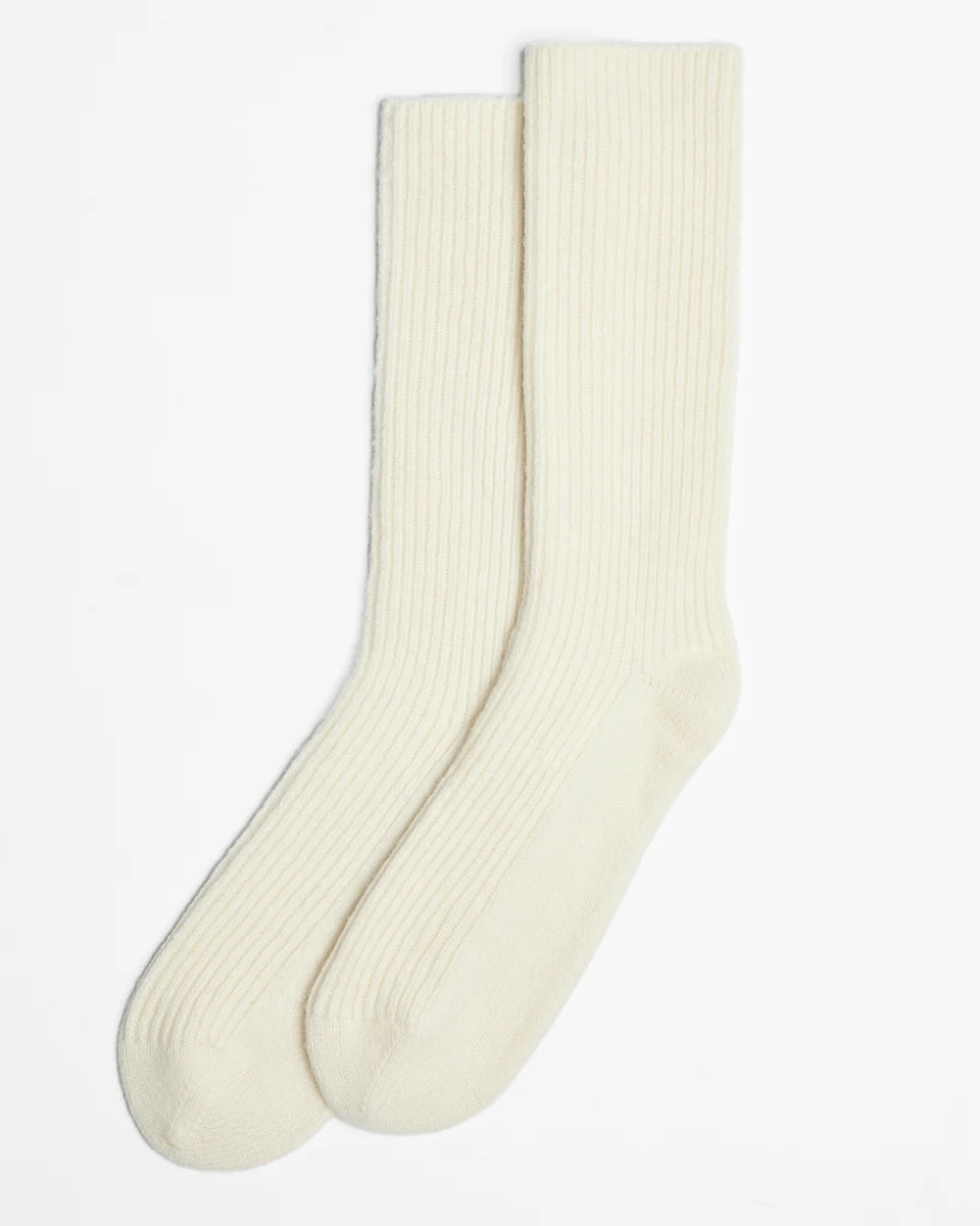 Pure Foxford Cream Bed Socks Natural