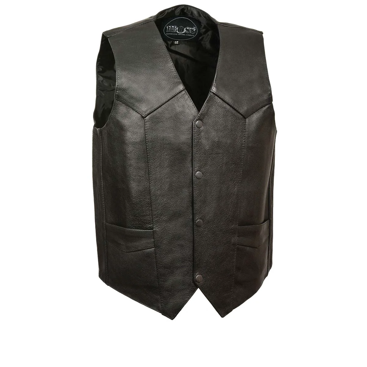 Smart Men s XS102T Tall Size Black Classic Motorcycle Vest Sustainable