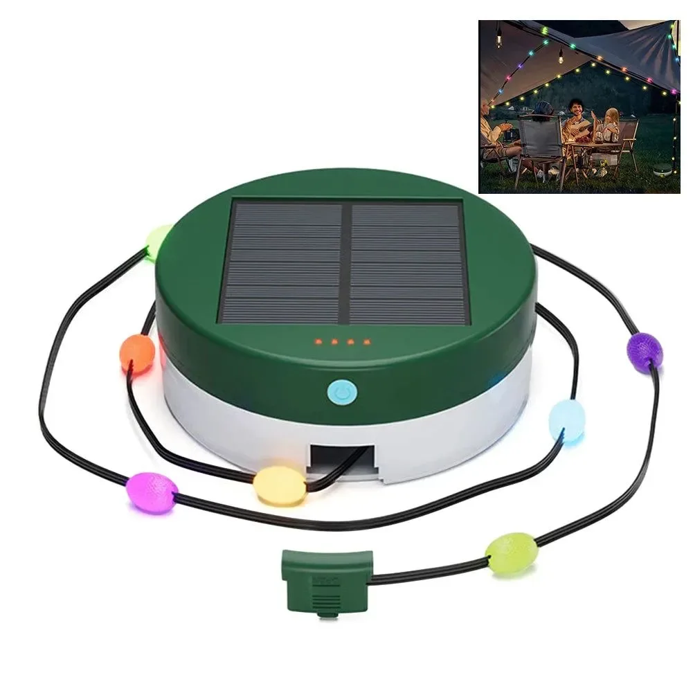 Prestigious Solar Powered Camping RGB String Lights - Portable Mobile Charger with Smart APP Control for Outdoor Garden High-End