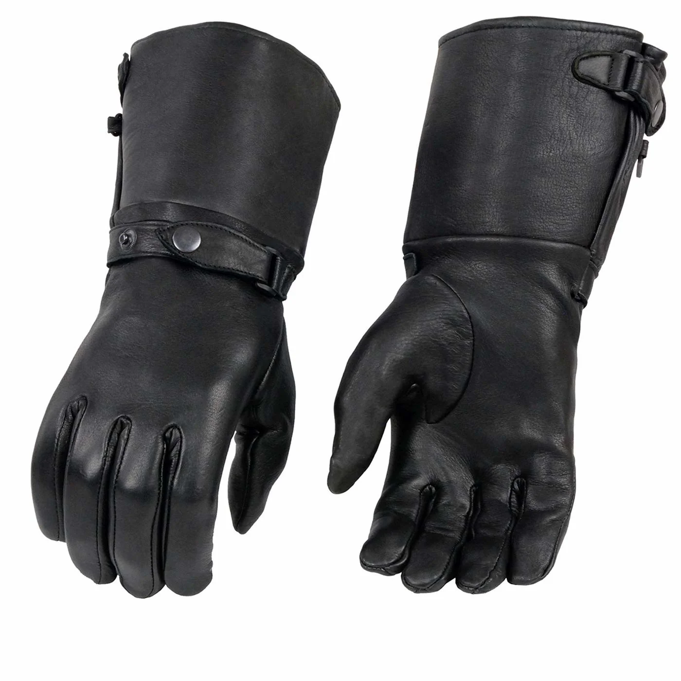 Trendy Milwaukee Leather SH859 Women's Thermal Lined USA Deerskin Black Leather Gauntlet Winter Gloves Next-Generation