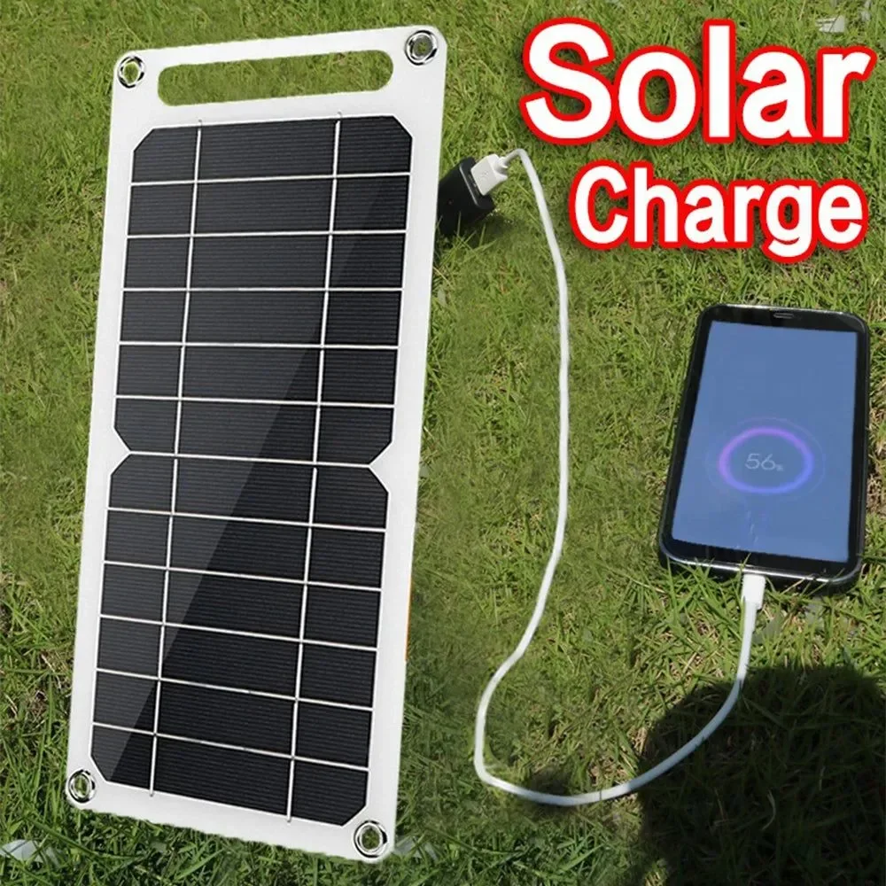 Original 10W Waterproof Solar Panel USB Charger - Portable Outdoor Solar Charger for Mobile Phone Power Bank Camping Hiking Convenient