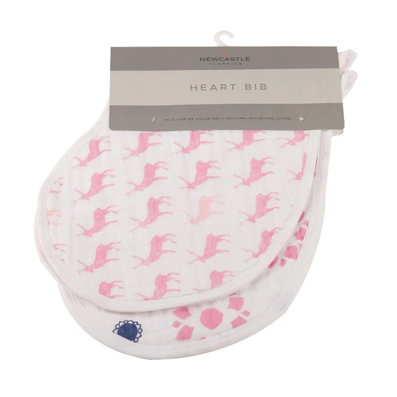 Outstanding Pink Heart Baby Bibs Smart