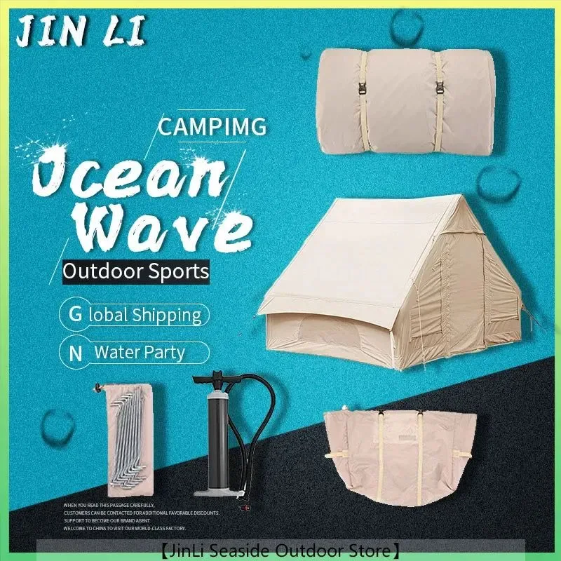 Proven 5-8 Person Luxury Inflatable Roof Tent – Waterproof Sunscreen Carbon Fiber Glamping Shelter Casual