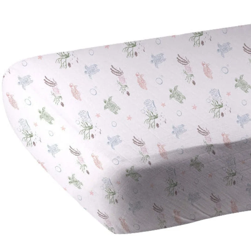 Breathable Turtles Nursery Sheet Durable