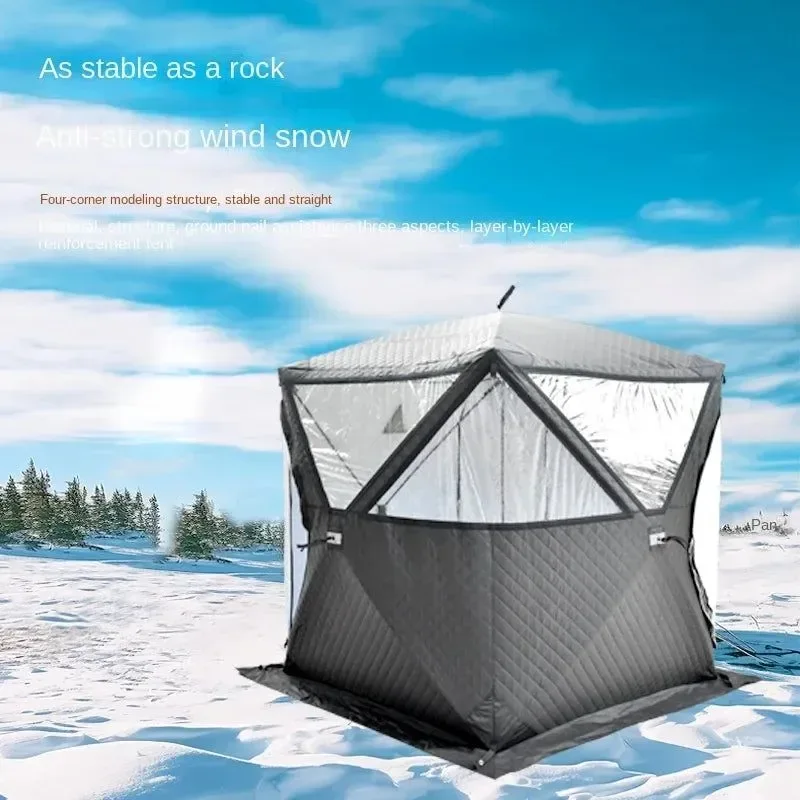 High-End Outdoor Multi-Person Winter Sauna Tent – 4-Season 201T Polyester Chimney Sauna Style Options Consistent