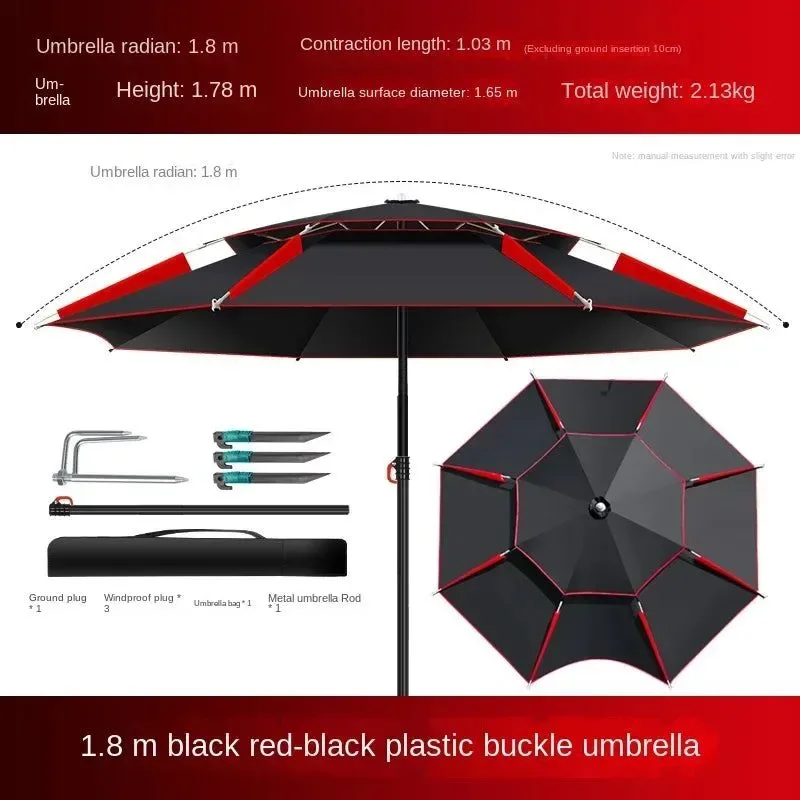 Original Design Outdoor Fishing Umbrella 1.8–2.6M – Foldable Waterproof Sunproof Canopy Shelter 5 Sizes Luxury