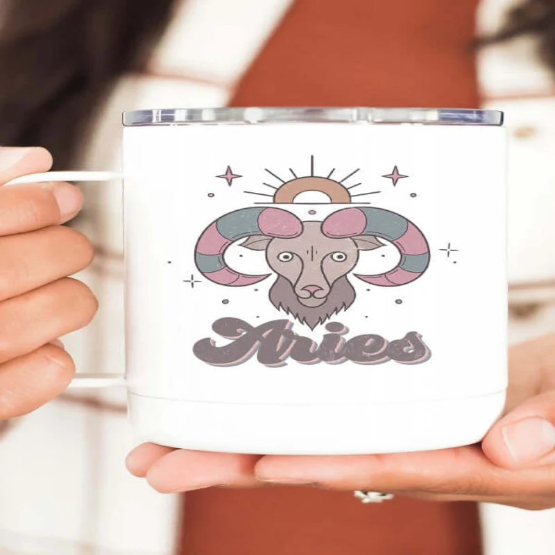 Minimalist Aries Coffee Travel Cup High-Performance