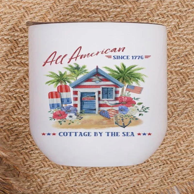 Eco-Friendly Patriotic Cottage Wine Tumbler High-Performance