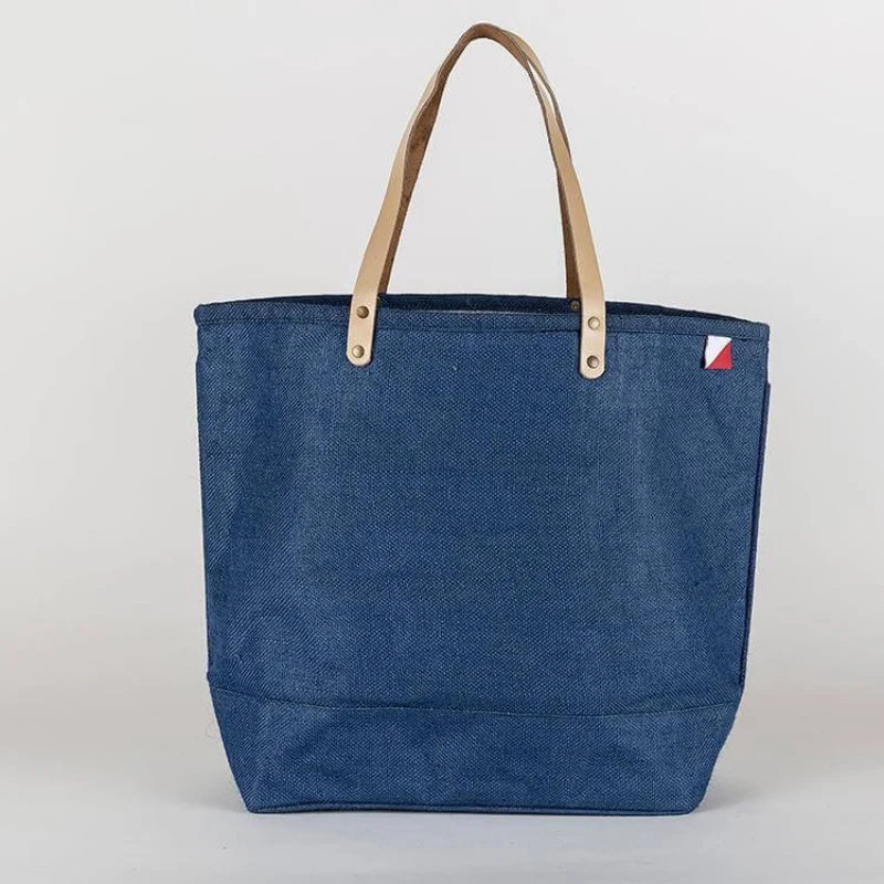 Exclusive Big Jute Colored Tote High-End