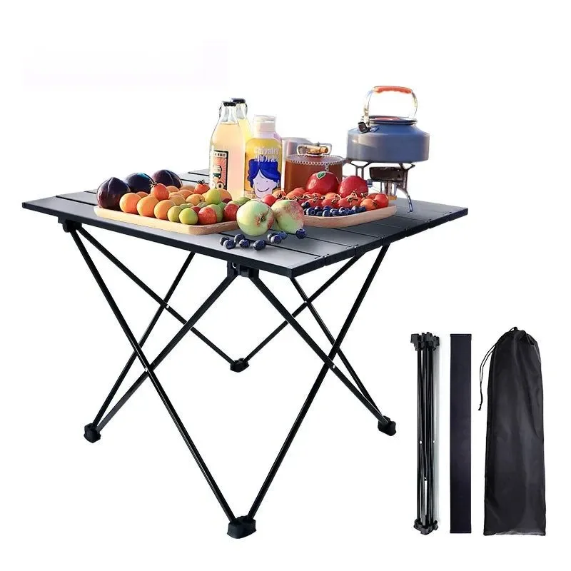 Reliable Portable Folding Camping Table - Aluminum Alloy Rolling Table for Outdoor Travel and Camping Long-Lasting