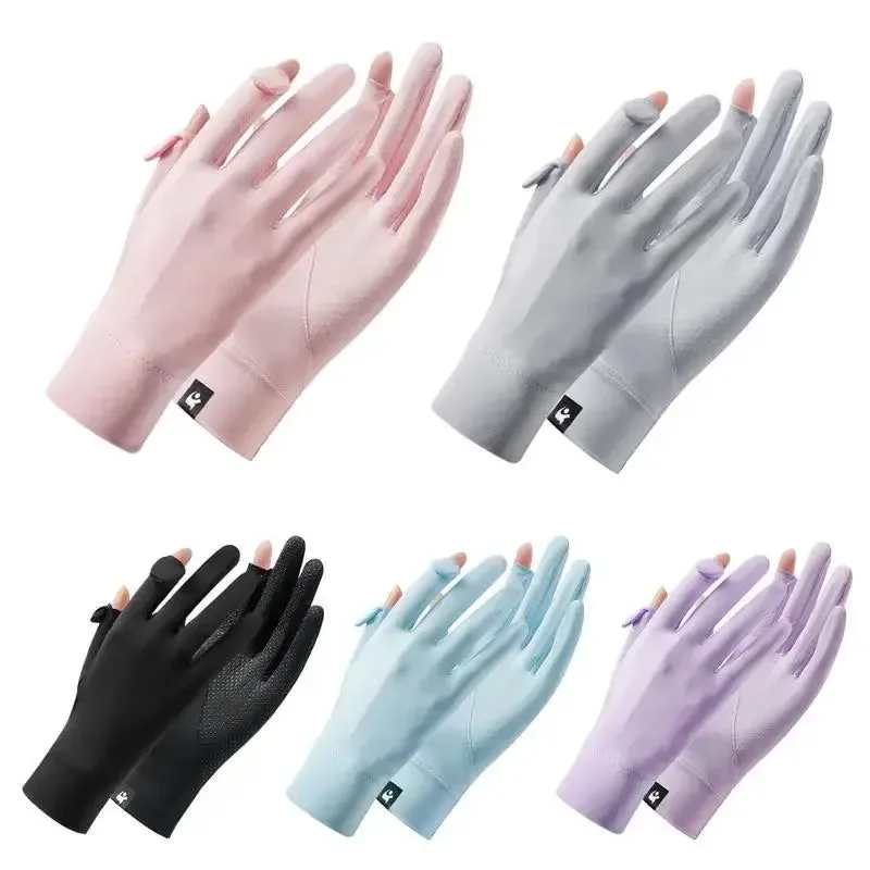 Functional UV Protection Gloves UPF 50 Full Finger UV Blocking Gloves - Touchscreen Machine Washable Cycling Gloves for Hiking Summer Clean