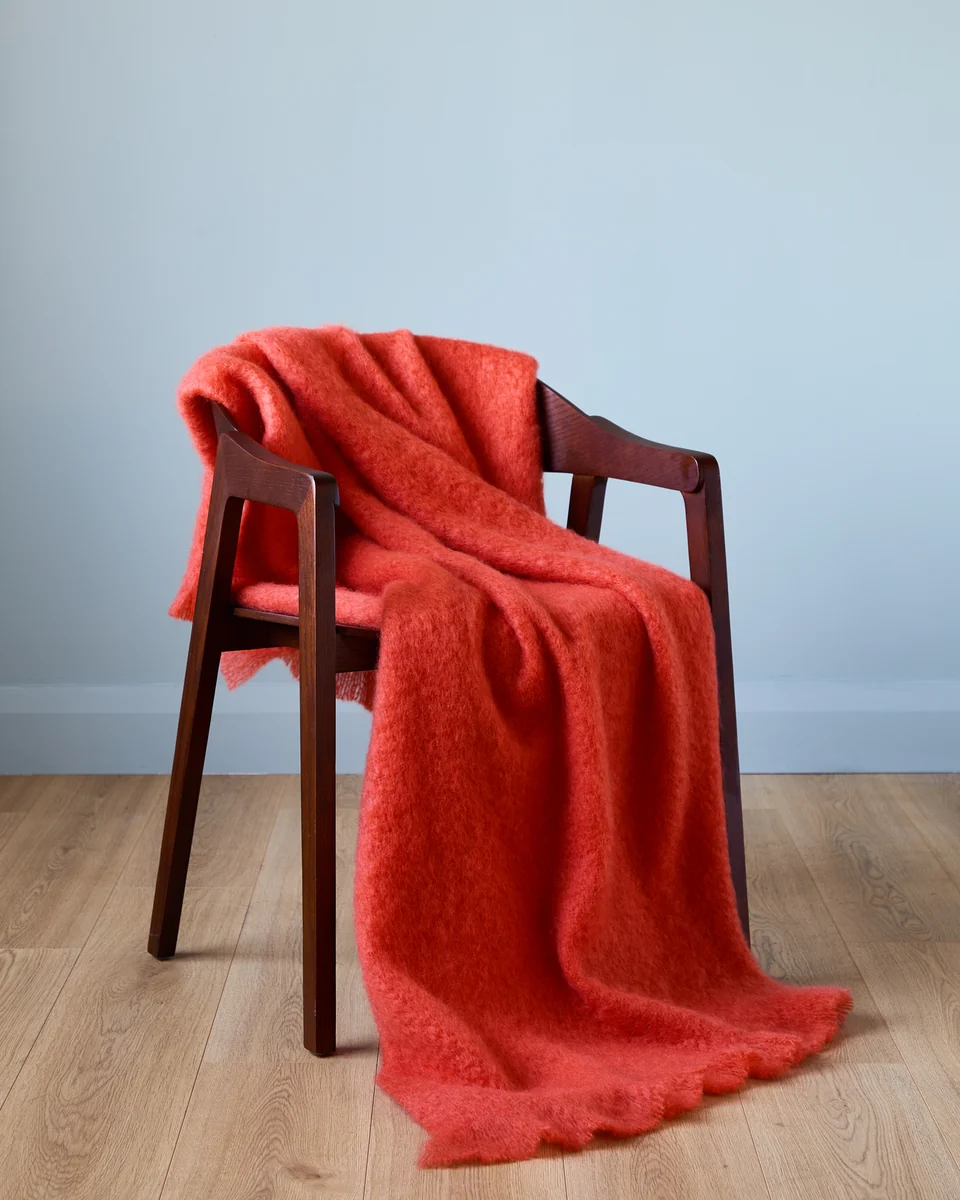 Professional Foxford Erne Mohair Throw Excellent