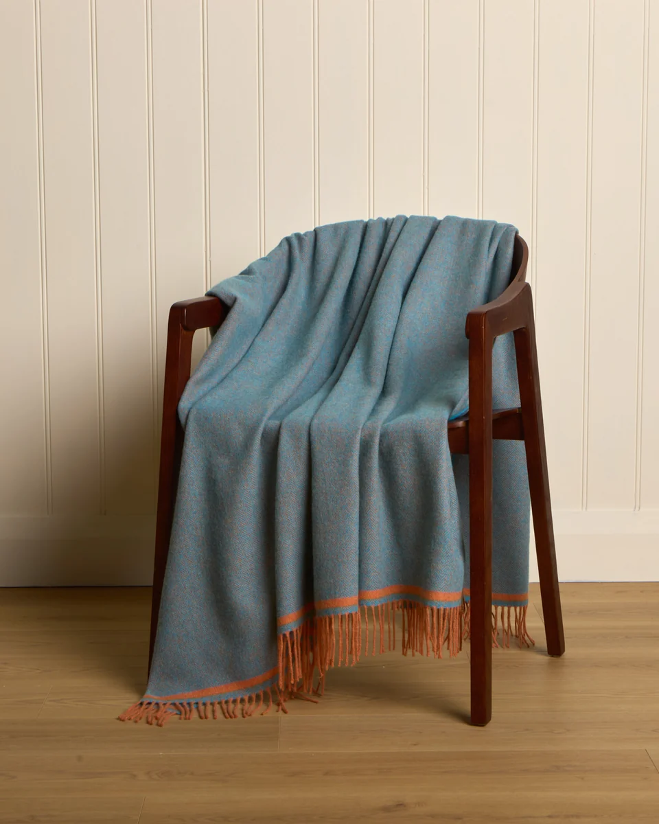 Environmentally Friendly Foxford Tadgh Lambswool Throw Crafted