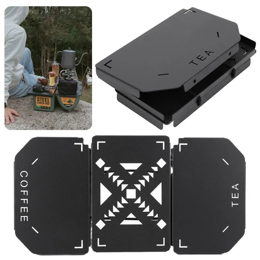 Fine Folding Table Top Heavy Duty Mini Shelf - Metal Aluminum Alloy for Stanley Lunch Box 9.4L Camping Gear Picnic Lunch Box Storage Stylish