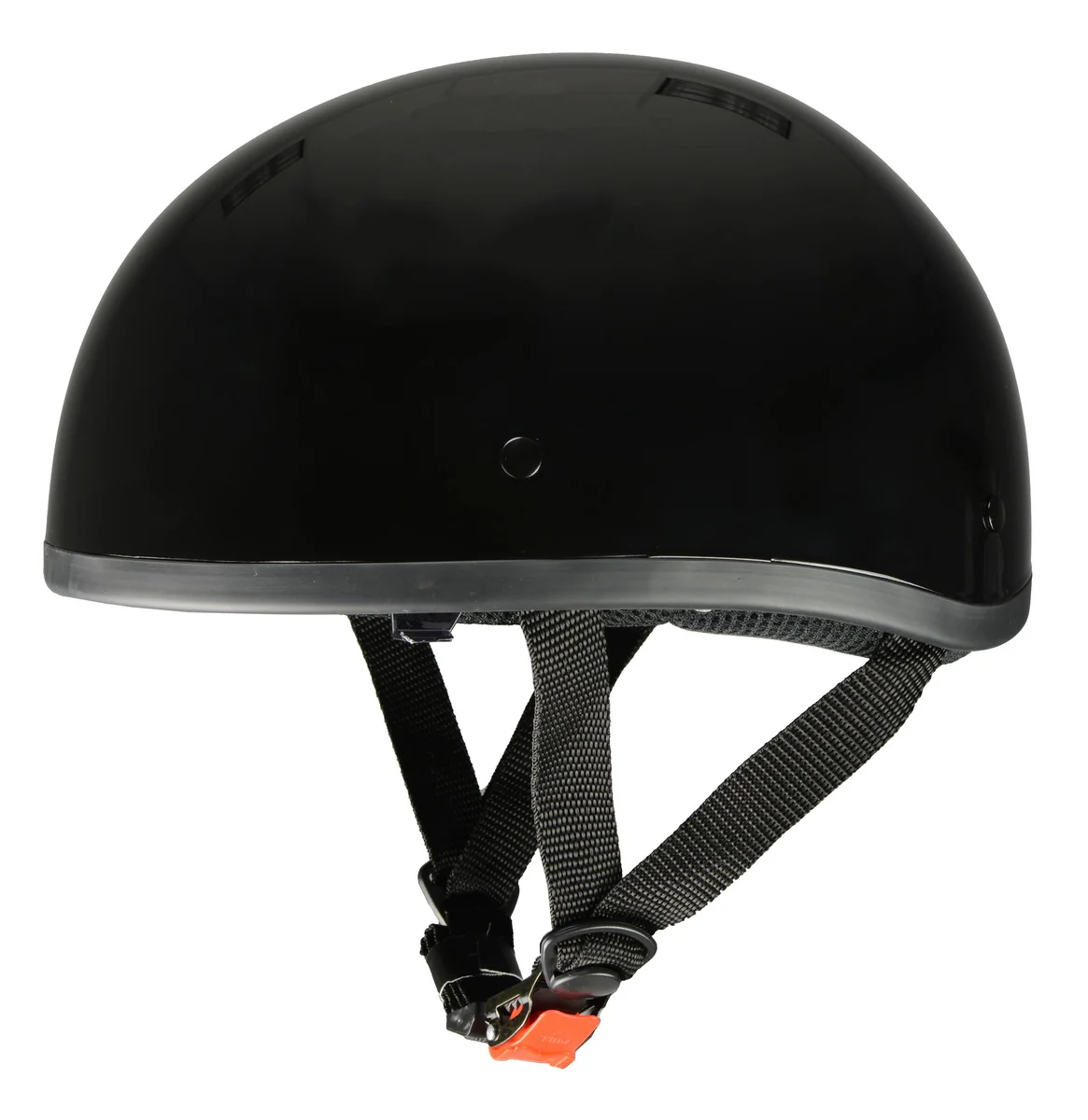 Practical Milwaukee Performance Helmets MPH9851N Novelty Classic Glossy Black Half Helmet w Drop Down Visor Prestigious