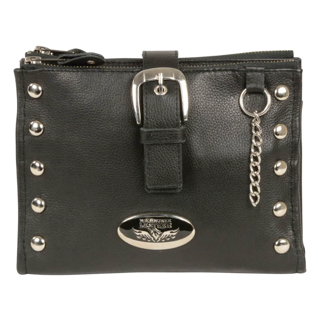 Enhanced Milwaukee Leather MP8800 Women's Black Leather Studded Shoulder Bag Innovative