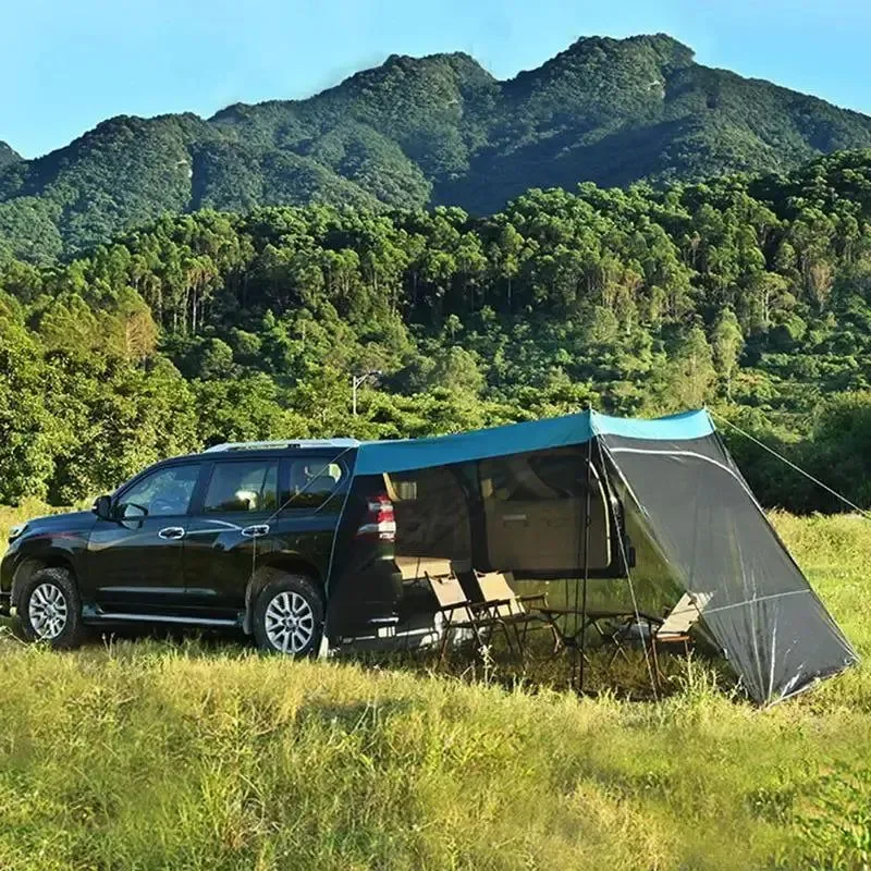 Durable SUV Tailgate Tent - Outdoor Camping Sunshade Anti-Mosquito Car Tent with Windproof Canopy Secure