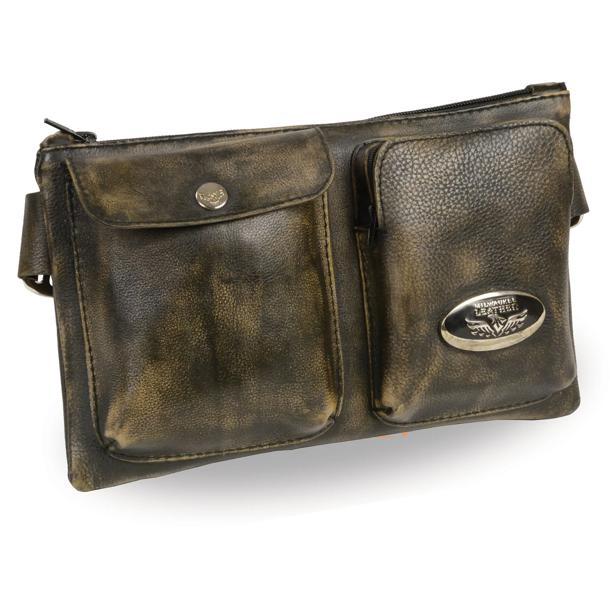 Superior Milwaukee Leather MP8825 Women's Distress Brown Leather Belt Bag Premium