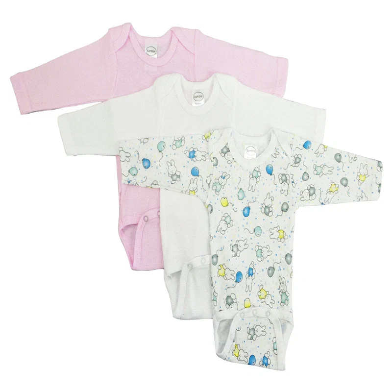World-Class Girls Printed Onesie Pack Clean
