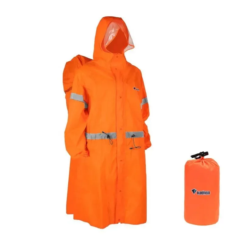 Contemporary Unisex Reflective Outdoor Climbing Backpack Rain Poncho - Waterproof and Windproof Optimized
