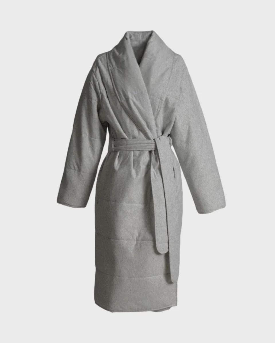 Breathable Foxford Grey Padded Robe Comfortable