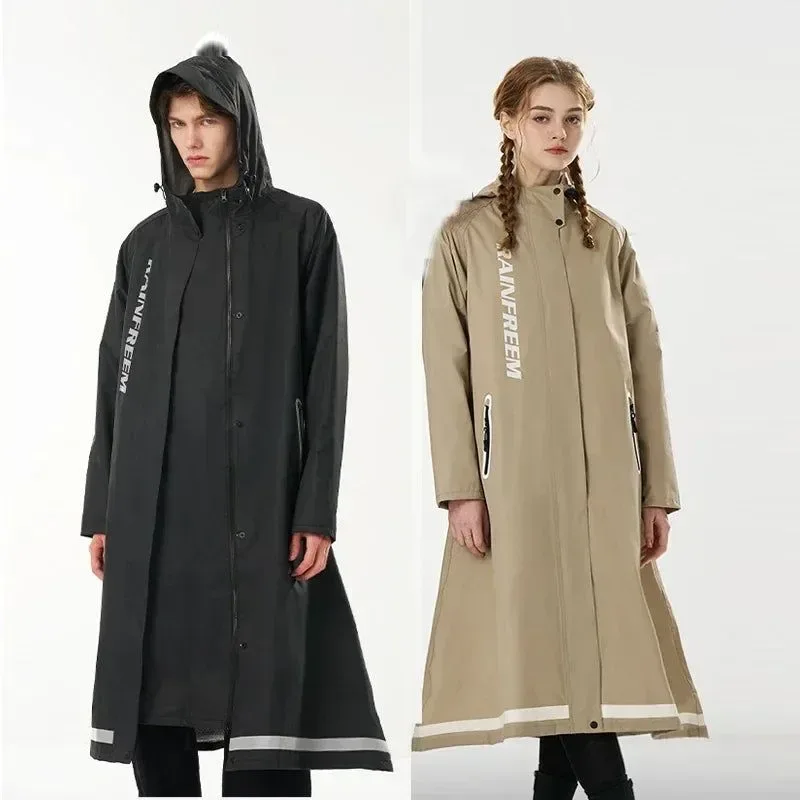 High-Quality Fashion Windbreaker Type Raincoat Waterproof Women Men Outdoor Hiking Camping Rainwear Suit Multifunctional Riding Rain Coat Original Design
