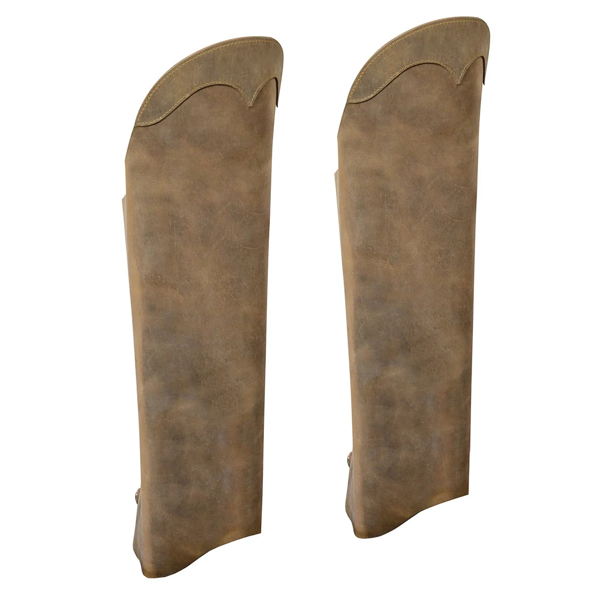 Recyclable Milwaukee Leather MLM5555 Unisex Distress Brown Leather Half Motorccyle Riding Chaps with Back Zipper Artisan