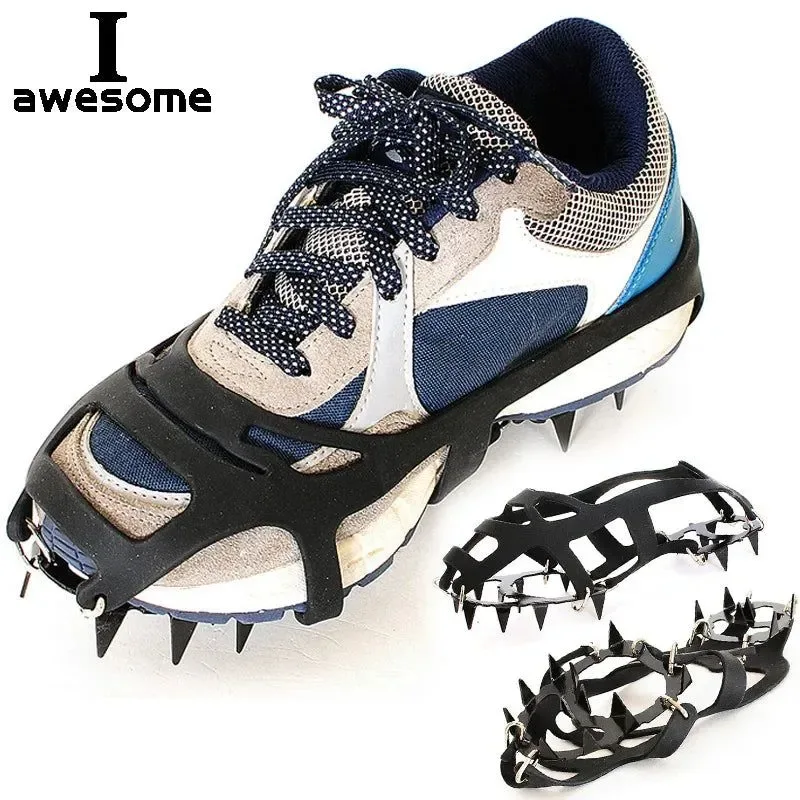 Versatile 18-Teeth Anti-Slip Ice Snow Grips – Boot Traction Cleats for Winter Safety World-Class
