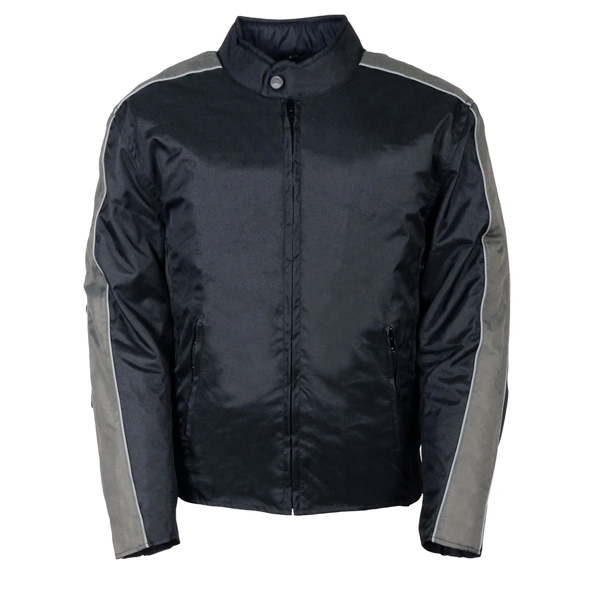 Luxury NexGen SH0030 Men's 'Racer' Black and Grey Textile Motorcycle Jacket Unique