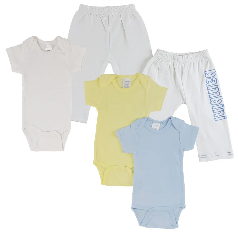 Eco-Friendly Bambini Baby Clothing Set – 5-Piece Cotton Essentials Genuine
