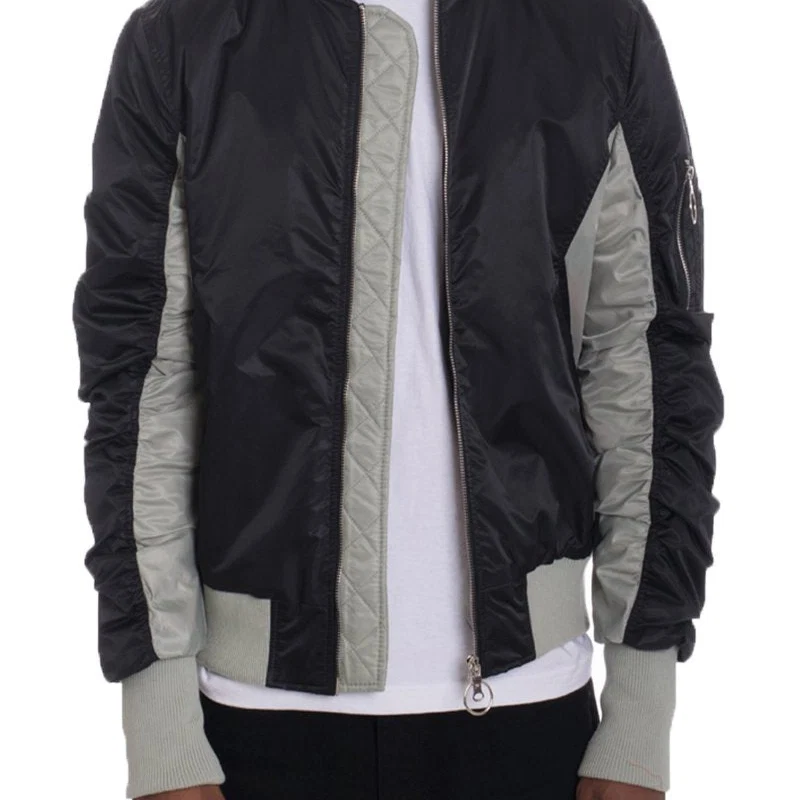Safe Step Up Your Style with Our Men's Colorblock Bomber Jacket Convenient
