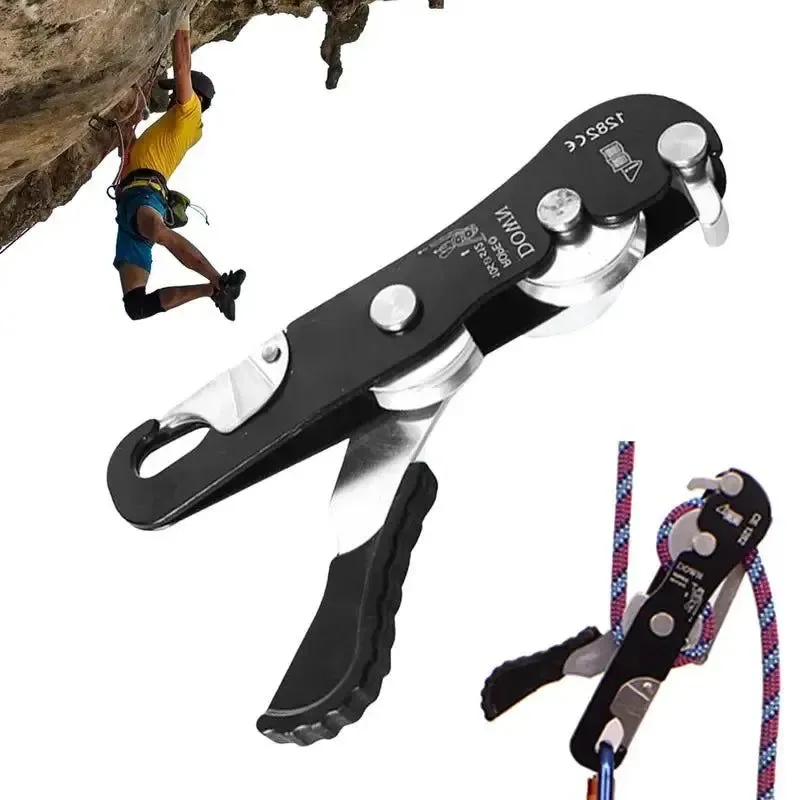 Smart Climbing Stop Descender with Hand Control - Self-Locking Anti-Panic Belay Device for Rope Rescue and Rappelling Artisan