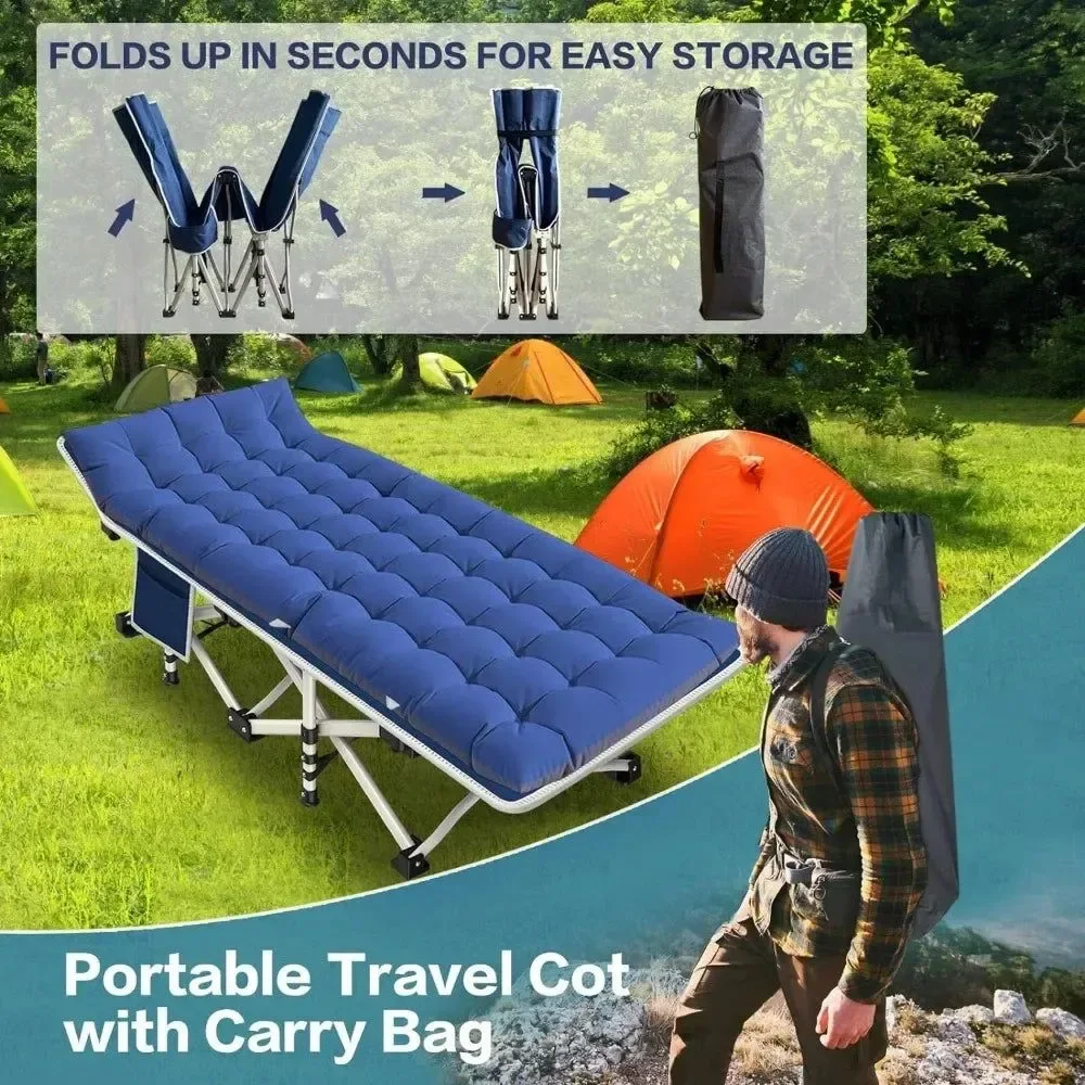 Premium Material Camping Folding Bed - Portable Camp Cot for Sleeping Hiking and Travel About this item Flexible