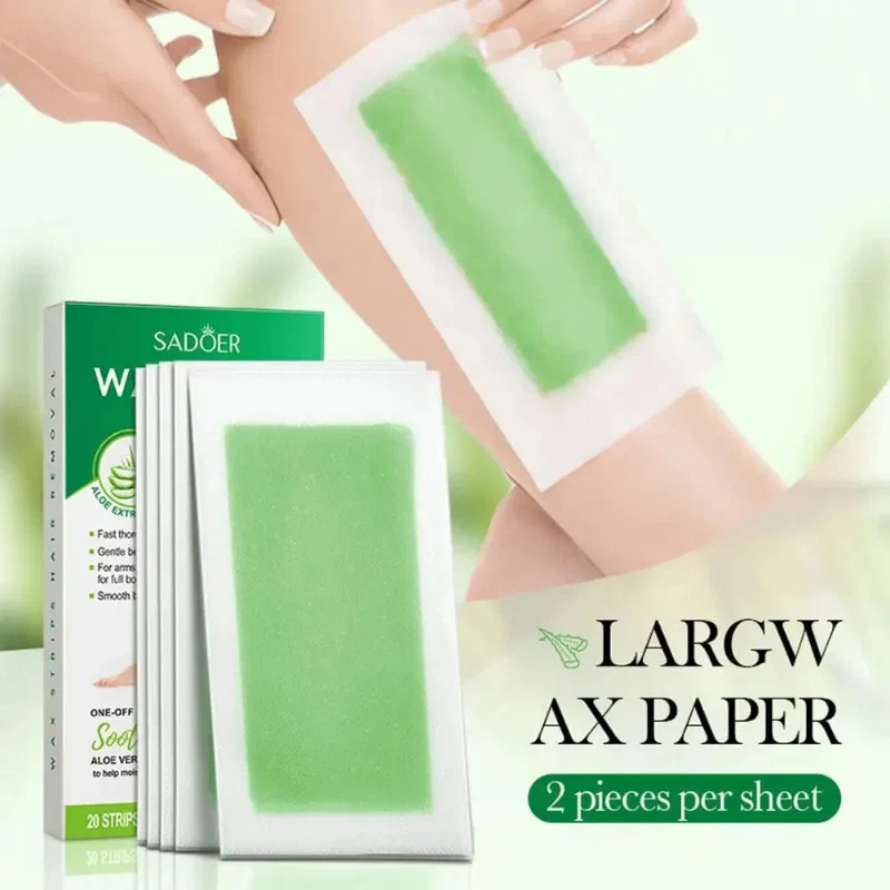 Refined SADOER Wax Strips Aloe Extract - 20 Sheets Sophisticated