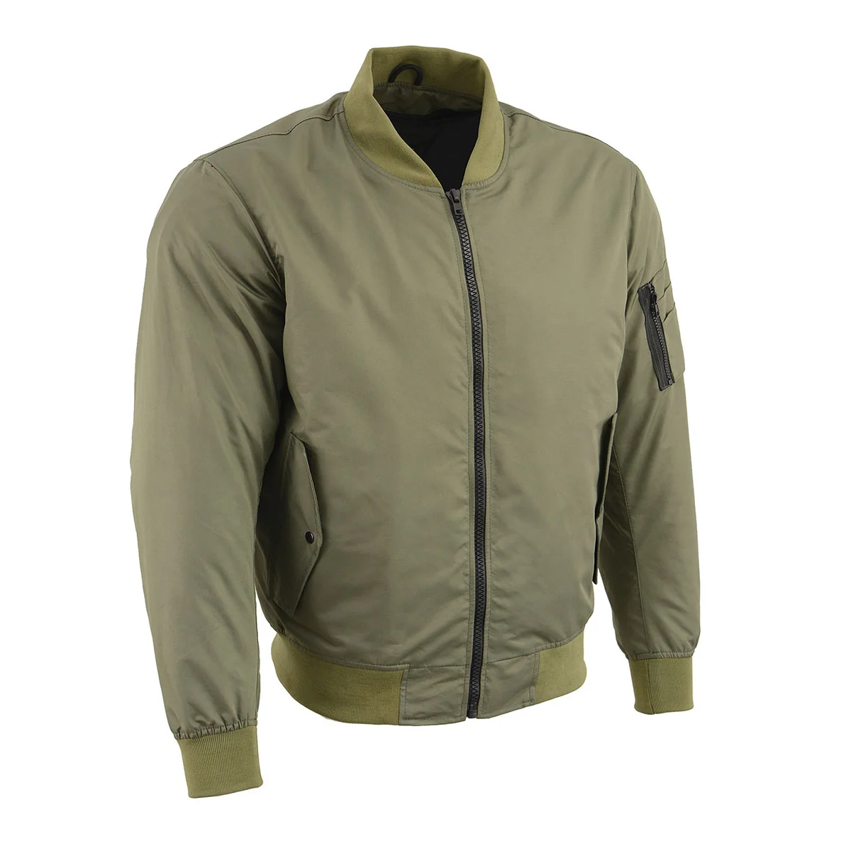 Consistent Milwaukee Leather MPM1731 Men's Green Textile Aviator Bomber Jacket with Armor Protection Carefully Designed
