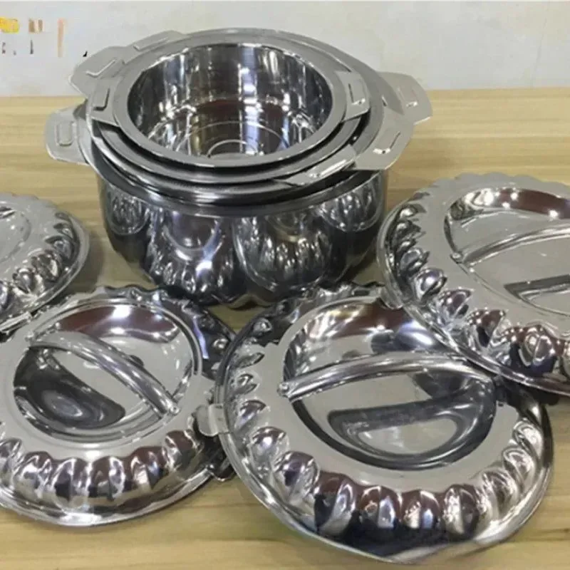 Crafted 4-Piece Stainless Steel Insulated Food Warmer Set 1L 2L 3L 4L — Durable Lunch Box for Family Parties Weddings Events Next-Generation