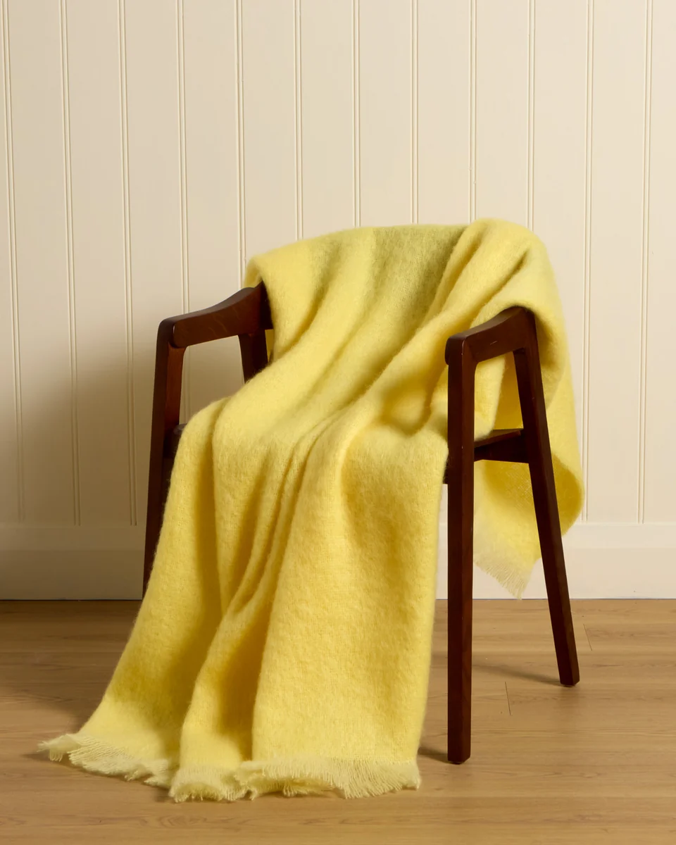 Crafted Foxford Golden Hour Mohair Throw High-End