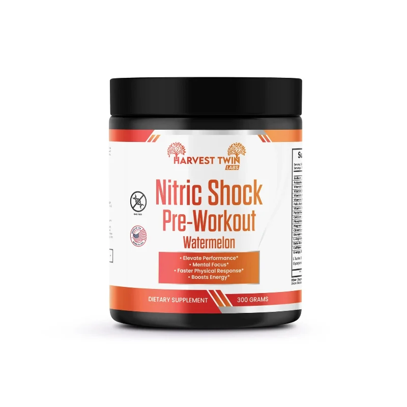 Authentic Harvest Twin Labs Nitric Shock Pre-Workout Watermelon – 300g Next-Generation