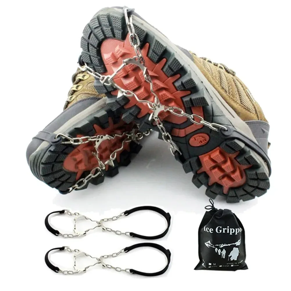 Elegant 1 Pair Anti-Slip Ice Gripper Crampons – 6-Tooth Steel Snow Cleats for Boots Artisan