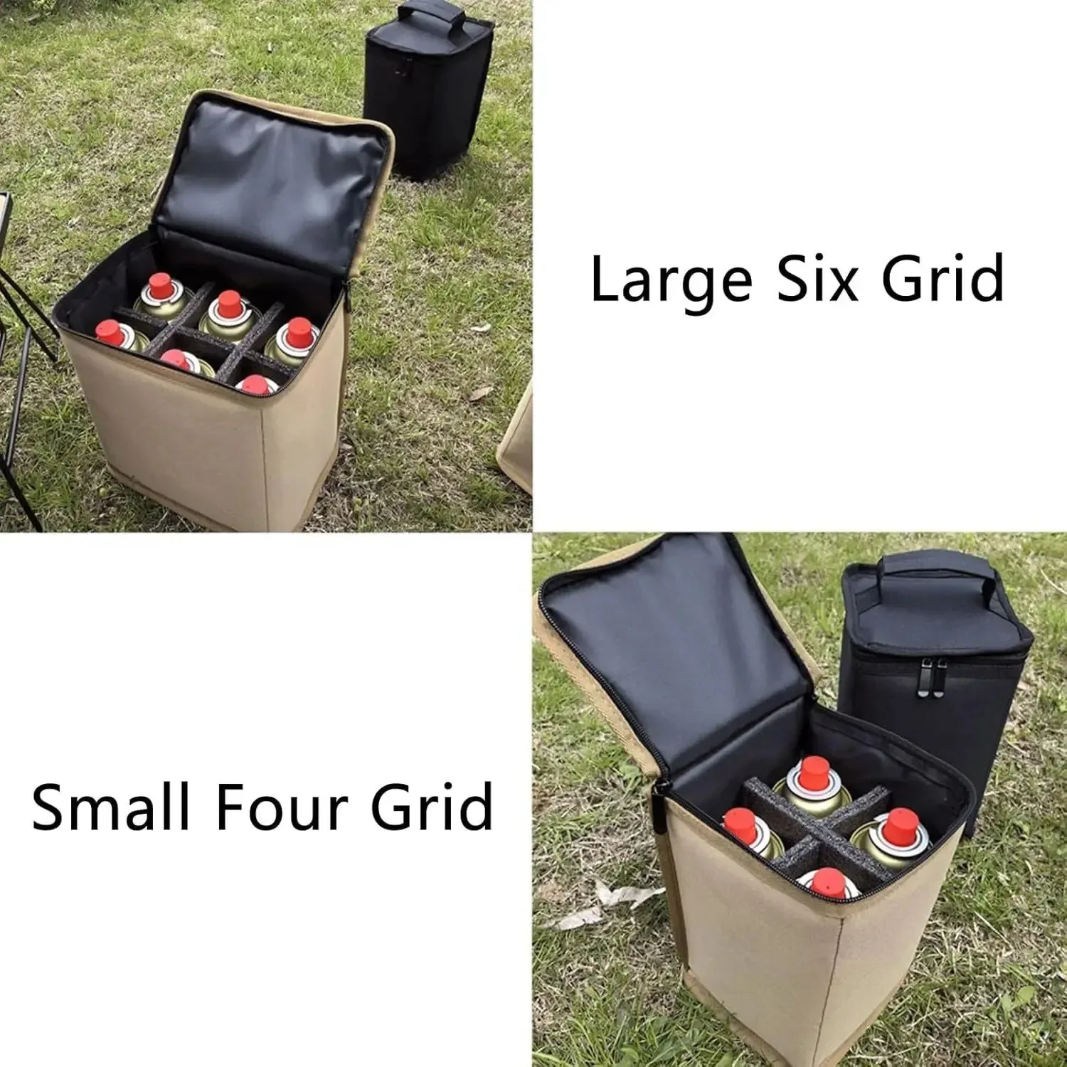 High-End Fuel Canister Storage Bag - Portable Protective Case for Camping Gas Tanks Cylinders Organic