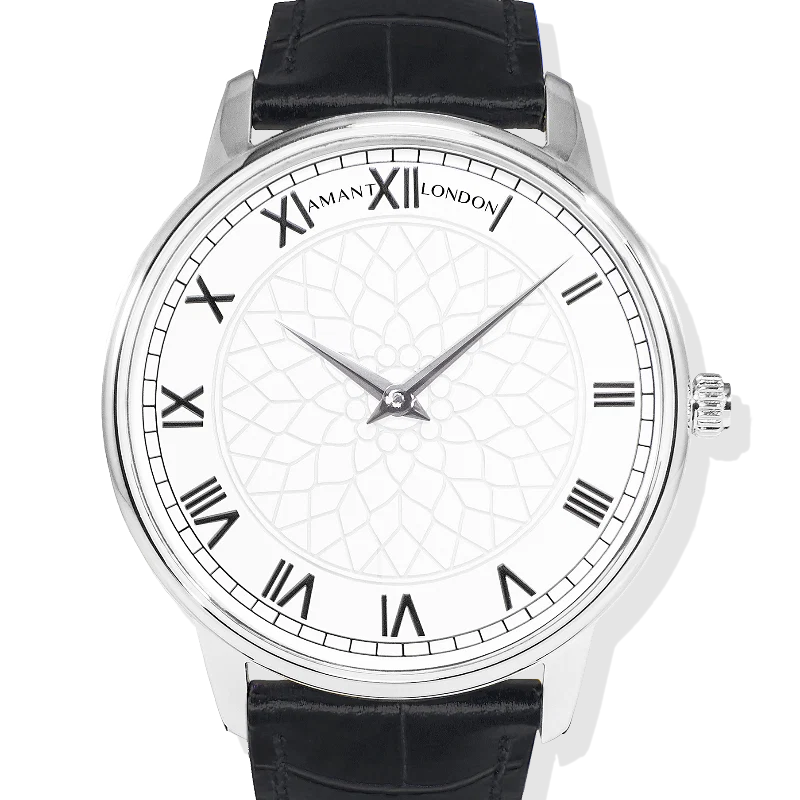 Green XAMANT London Silver Dial Watch with Roman Numerals Proven