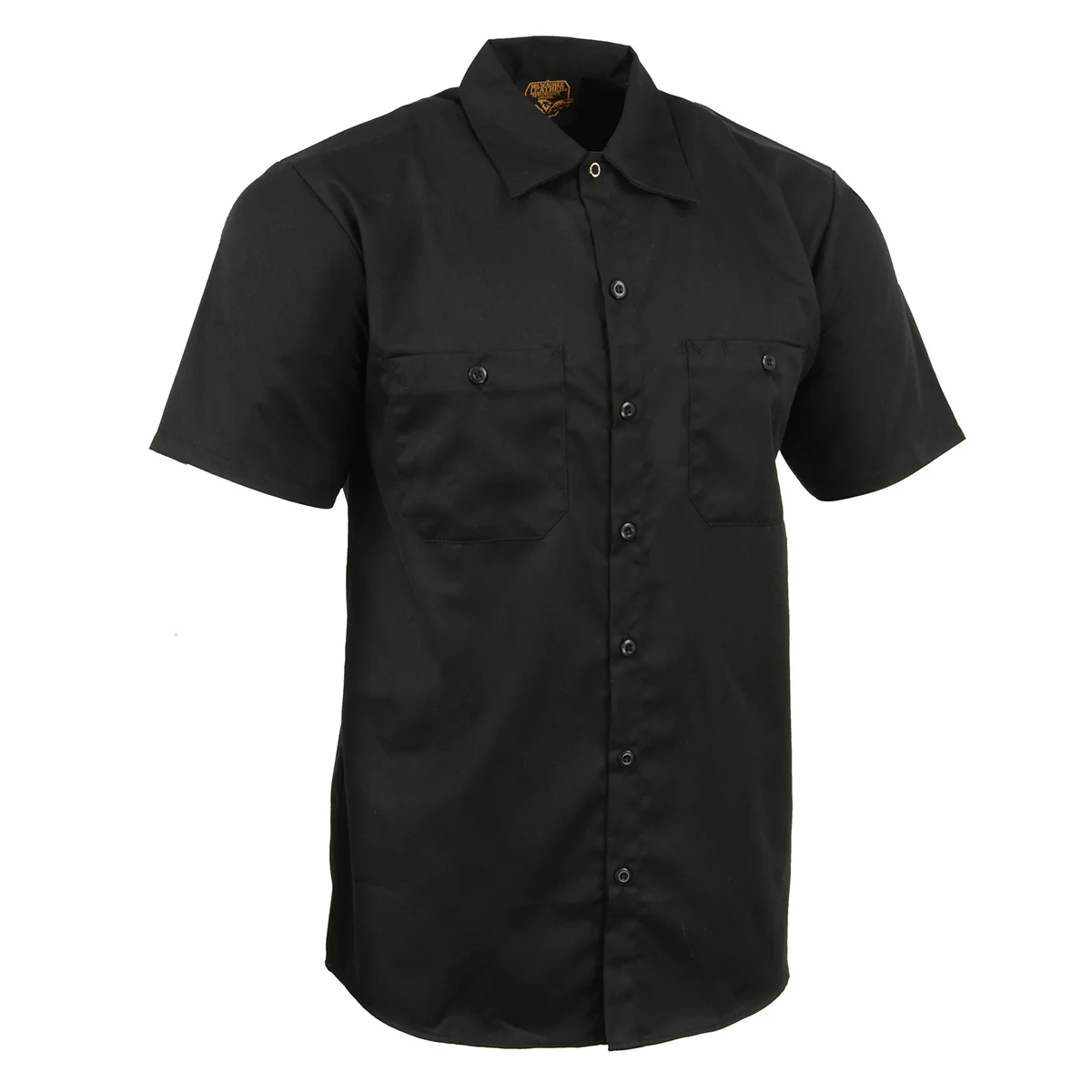 Quality Milwaukee Leather MDM11669 Men s Black Button-Up Heavy-Duty Work Shirt - Classic Mechanic Shirt w Pockets Relaxed