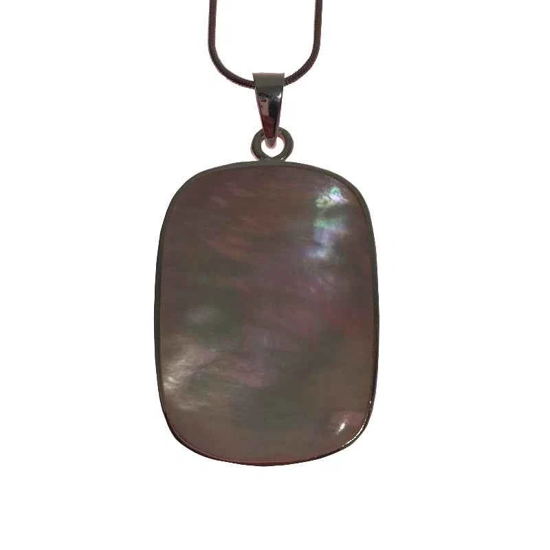 Original Iridescent Pendant Necklace Minimal Chain Jewelry Artisan