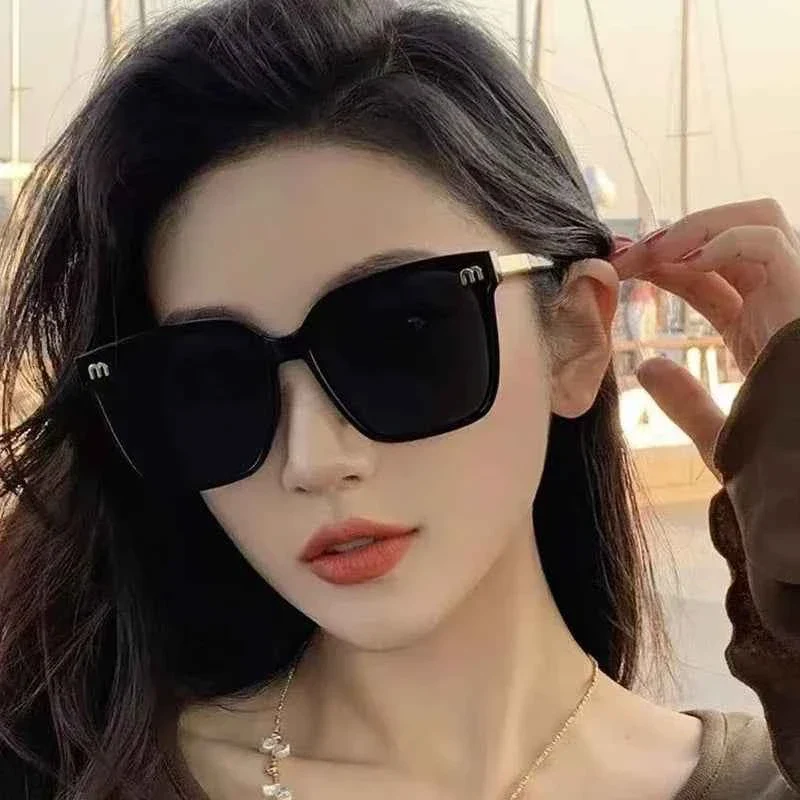 Genuine Luxury Black Sunglasses with Gold Accents – Stylish Square Frame with UV Protection Expertly Made