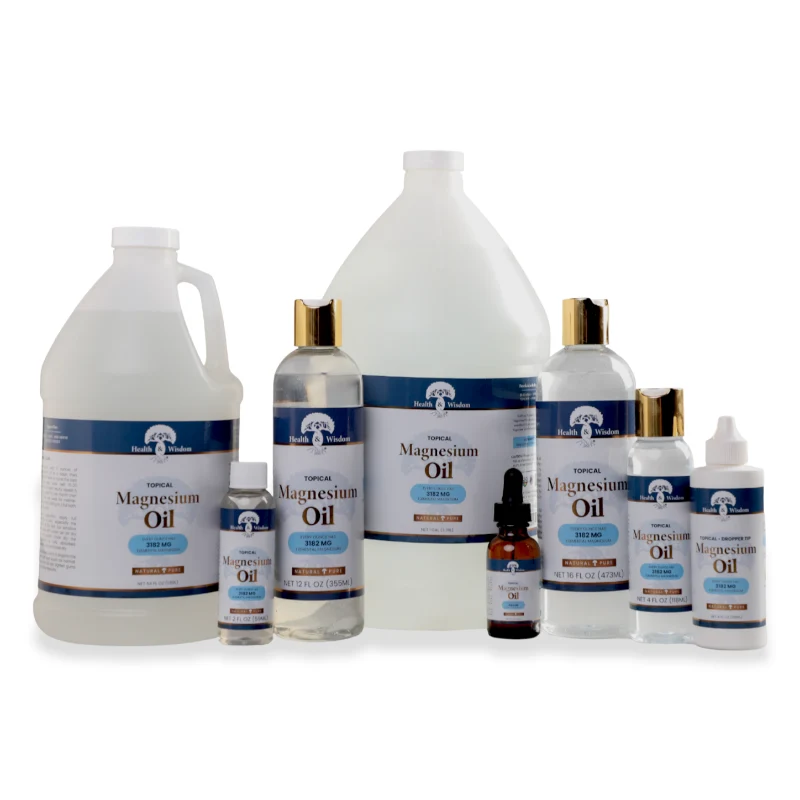 Optimized Health Wisdom Topical Magnesium Oil Multiple Size Bottles High-Quality
