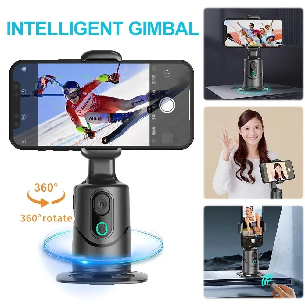 Fine Crafted Auto Tracking Phone Tripod - 360° Smart Face Tracking Holder with Fill Light for TikTok Youtube Bluetooth Gesture Control Type-C Specialty