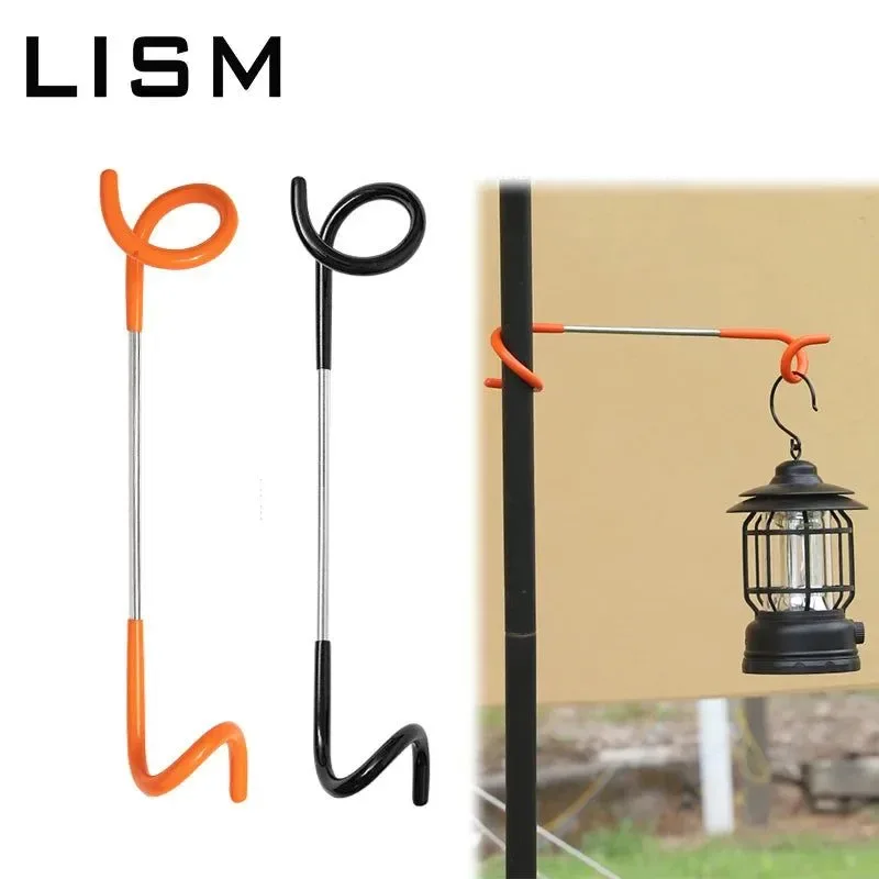 Refined Stainless Steel Camping Light Pole Hook - Adjustable Tent Lamp Holder for Outdoor Fishing Hunting Model C70 Stylish