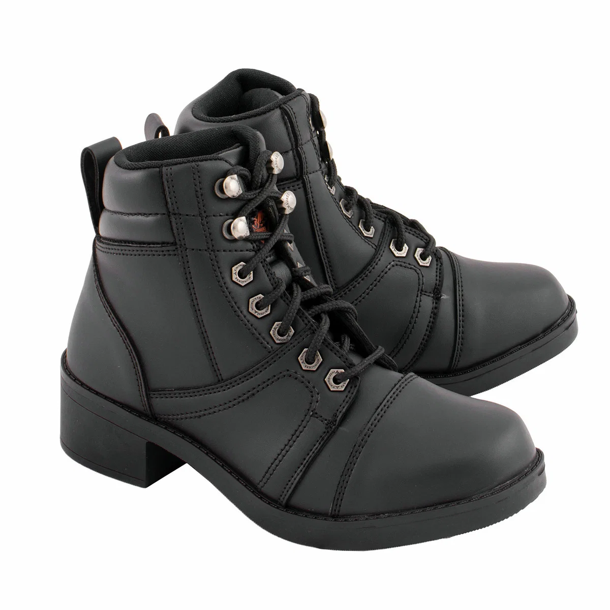 Optimized Milwaukee Leather MBK9285 Boys Black Lace-Up Biker Style Boots Elite