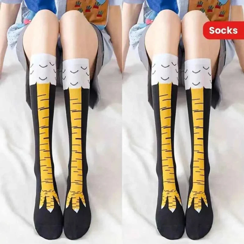 Lightweight 3 Pairs of Black Fun Chicken Claw Socks – Casual and Formal Attire with Unique Design Sustainable