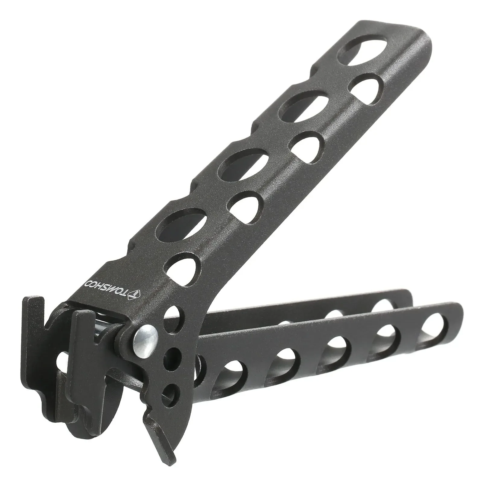 Natural Aluminum Pot Lifter Clamp - Heat Resistant Gripper for Camping Cookware Handling Functional